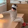 Clase infantil Beixinan Ropa y Pantalones de Algodón Puro Lycra Otoño para Niños y Niñas, Conjunto de Ropa Interior Térmica Sin Costuras