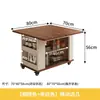 Sofá de Sala de Estar Mesa Lateral Móvil Carrito Plegable Multifuncional de Almacenamiento Mesa de Café con Ruedas para el Hogar en la Sala de Estar que se Puede Expandir