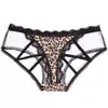 Panty Sexy de Talla Grande Ponayel para Mujer, Encaje Lindo Estampado de Leopardo Bragas de Talla Grande para Mujer