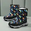 Botas de Nieve para Niños Modelo Nuevo de Invierno para Niños, Forradas de Felpa, Engrosadas, Zapatos de Algodón de Caña Alta Cálidos, Botas de Algodón Cálidas para Niños Mayores