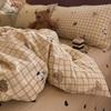Xiangling PremiumFresco y Lindo Estilo Dibujos Animados Juego de Cama Cuatro Piezas Sencillo Estampado 100% Algodón (Sábana, Funda de Edredón y Otros Ropa de Cama)