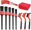 Juego de 10 cepillos para detalles de coche de Amazon, cepillo de alambre, cepillo para aire acondicionado, cepillo de acero inoxidable.