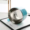 Taza de fideos instantáneos de acero inoxidable multifuncional de gran capacidad conveniente doble capa a prueba de calor comida rápida Taza lonchera para estudiante trabajador de oficina