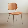 Silla de comedor retro nórdica para sala de estar del hogar, silla con respaldo de madera maciza, silla de diseño para reuniones, mesa y sillas de comedor vintage para cafetería