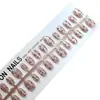 Unhas Usáveis Leopardado Doce Refrescante Fofo Pequeno Sexy Unhas Doudou Manicure Patch de Unha Postiça Maillard de Verão Clareadoras