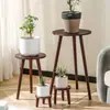 Suporte de Flores para Sala de Estar Suporte de Plantas Internas Suporte de Plantas Suspensas de Chão Rack de Vasos de Flores de Madeira Maciça Moderno Simples para Varanda