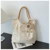Bolsa de Lona Floral Nicho 2025 Nueva Corea del Sur Estudiante Femenina Gran Capacidad Bolso de Hombro Bolsa Tote Portátil Bolsa de Compras
