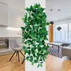 Colgante de pared de planta verde artificial Amazon transfronterizo decoración del hogar planta verde falsa pothos adorno de hoja de vid planta artificial