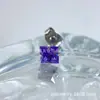Pendientes Cuadrados de Aleación de Titanio Astmf-13 con Cierre de Mariposa Titanio G23 Rosca Interna Pendientes de Labio con Circonita Joyería para Piercing