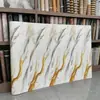 Rolo de Adesivo de Parede de Mármore Imitação Azulejo Autoadesivo Decoração de Parede para Esconder Fundo Feio da Sala de Estar Papel de Parede à Prova d'Água e à Prova de Umidade