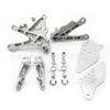 Adecuado para Kawasaki Zx-10R 2006-2010 Pedales de motocicleta modificados, Pedales delanteros, Soportes de placa triangular