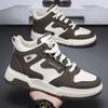 Zapatos de Caña Alta para Hombre 2025 Nuevo Trendy Otoño Cuero Zapatillas Casuales Air Force Talla de Hombre Uno Estudiante Deportes Zapatos Trendy
