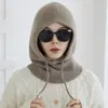 Cachemira 2025 Otoño e Invierno Nuevo Estilo Bufanda Cálida para Mujer que Protege las Orejas Bufanda Integrada con Capucha Pasamontañas Gorro Pulóver