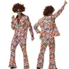 Disfraz de Halloween 7080s Retro Hip Hop Rock Disco Disfraz de Actuación Carnaval Hippie Mayoreo