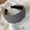Faixa de cabelo de tecido cinza em tom frio, estilo coreano, para outono e inverno, estampa de leopardo, padrão floral, vários estilos, adiciona volume ao topo da cabeça, acessório de cabelo estiloso para o dia a dia para mulheres