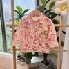 Nueva Chaqueta de Algodón para Niñas, Moda de Dibujos Animados, Camisa de Cuello Alto, Estilo Coreano, Estilo Corto Versátil para Primavera y Otoño