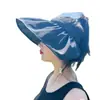 Faixa de Cabeça de Vinil Estilo Coreano Verão Protetor Solar e Proteção Solar Feminina Anti-UV Top Vazio Celebriade da Internet ao Ar Livre Chapéu de Sol Verão Estilo Coreano