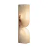 Luminária de parede de fundo para sala de estar em mármore natural e cobre total, designer de arte, luz francesa de luxo, luminária de cabeceira italiana para quarto