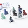 Cross-border Natural Crystal Little Wolf Carving Crystal Animal Raw Stone Ore Espécime Home Decoração Ornamentos