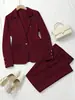 En Stock 2026 Nuevo Conjunto de Traje para Mujer para el Trabajo, Moderno Casual Estilo Europeo y Americano, Chaqueta y Pantalones de Dos Piezas de Corte Entallado