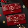 Sobre Rojo Flocado con Regalo, Boda de Alta Gama Universal Versión Horizontal, Nueva Palabra Feliz, Sobre Rojo para Cambio de Boda, Mil Yuanes, Diez Mil Yuanes
