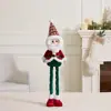 Nuevo producto de muñeca de Navidad: Adorno de muñeco de nieve con lentejuelas rojas y verdes, pose de pie, adorno navideño retráctil, regalo navideño de ciervo