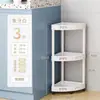 Estante de esquina para baño, organizador de ducha de pie, estante de almacenamiento multifuncional para el baño, estante triangular móvil