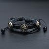 Pulsera de cuero con cuentas Corea del Sur elegante dulce celebridad de internet moda personalidad tejida punk pulsera de piel de vaca fábrica venta al por mayor