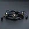 Joia de Mão de Couro com Contas, Estilo Coreano, Doce e Moderna, Pulseira de Couro de Vaca Trançada Personalizada, Joias para Venda por Atacado Transfronteiriça