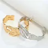 Moda Europea y Americana Transfronteriza Nicho Pulsera de Aleación de Zinc Lava Diseño de Alta Gama Plisado Líquido Irregular Pulsera Retro