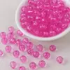 Contas redondas transparentes coloridas de plástico com furo reto em cores de doce, contas soltas para correntes de celular DIY, pulseiras e acessórios de joalheria atacado