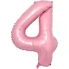 Globo digital de película de aluminio de 32 pulgadas 0-9 caramelo rosa perlado globo de película de aluminio decoración de fiesta de cumpleaños globo
