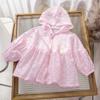Jaqueta de Verão para Meninas, Fina e Estilosa, Nova Roupa de Verão 2026, Top com Capuz Estilo Coreano Desenho Animado para Meninas, Proteção Solar