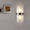 Lámpara de Pared de Cristal de Acero Inoxidable Lámpara de Mesita de Noche para Dormitorio Color Cromo Plateado Atenuación de Tres Colores Incluye Fuente de Luz GLED - Estilo V Bauhaus Hierro