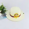 Chapéu de Sol de Cowboy de Palha de Verão para Crianças 22 Protetor Solar para Bebê Chapéu de Praia Top Plano Chapéu com Fecho Top Cartoon Dobrável