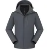 Jaqueta 3 em 1 (Forro de Fleece) (Capuz Removível) Unissex Casual Versátil Outdoor Diário