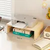 Suporte para impressora, copiadora de mesa ajustável em altura, caixa de suporte elevada para armazenamento e organização de documentos de escritório, papel A4