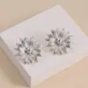 Brincos de Margarida de Metal Estilo Retrô, Brincos de Pétalas Tridimensionais Dourados, Acessórios de Orelha Modernos e Únicos Atacado