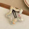 Grampo de Cabelo Estrela de Tricô para Mulheres, Presilha para Arrumar Cabelos Soltos na Parte de Trás da Cabeça, Presilha BB, Grampo Estiloso para Franja, Acessório de Cabelo