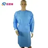 Suministro directo de fábrica tela no tejida SMS anti-desgaste ropa civil a prueba de polvo puño de punto desechable azul ropa de aislamiento