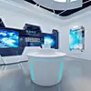 Expositor Único Inspirado en la Tecnología, Expositor de Gabinete Circular de Múltiples Niveles Iluminado Creativo