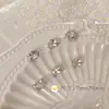 Flor de Ciruelo Cristal Strass Decoraciones para Uñas Ultra Brillantes Tridimensionales Blanco Transparente Rosa Flor de Aleación Flor Terminada Bola de Strass Artículo Caliente de Celebridad de Internet