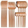 Modelo Nuevo 26 Años Set de Cuchillo, Tenedor y Cuchara Transfronterizo para Hoteles y Restaurantes Occidentales, Set de Cubiertos de Acero Inoxidable Portugués, 24/30 Piezas