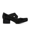 Versión de piel de vaca de tacto avanzado ~ nariz de cerdo cabeza cuadrada color Mary Jane retro cinturón cruzado tacón grueso zapatos de ballet