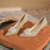 7888F-150 Sapato de Casamento com Lantejoulas e Glitter Salto Fino Sapato de Banquete Luxo Leve Versátil Sapato de Estilo Diário de Uso Geral Sapatos Femininos