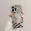 Capa de Celular com Espelho Ondulado Galvanizado para Apple 17, Capa Macia Anti-Queda para iPhone 15 com Efeito Ondas d'Água, Huawei Mate80