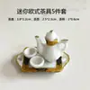 1:12 Mini juego de té para casa de muñecas vajilla Plato tazón traje plato de bolsillo cerámica casa de juegos juguete comida y juego en miniatura