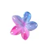 Grampo de Cabelo Plumeria Colorido Galvanizado Transfronteiriço com Acabamento de Luxo, Presilha de Garra Flor, Presilha Lateral, Presilha Meia Cabeça, Presilha Tubarão para Traseira da Cabeça