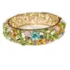 En Stock Suministro Directo de Fábrica Pulsera Esmaltada Morada Hueca con Flor, Pulsera Floral de Esmalte de Color Estilo Chino, Accesorios Hanfu, Compra al por Mayor