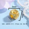 Plata Pura 999 Chapada en Oro Accesorios DIY Colgante de Flor de Loto para Pulsera Cuentas Color Esmalte Mayoreo para Mujeres